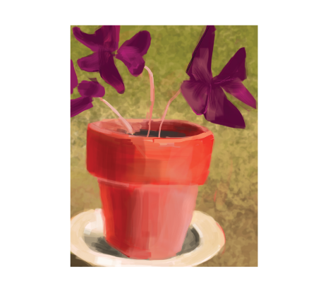 Shamrock plant painting